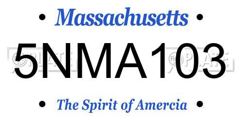 5NMA103 Massachusetts License Plate