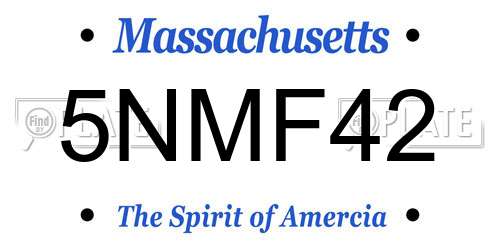 5NMF42 Massachusetts License Plate