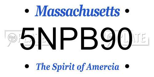 5NPB90 Massachusetts License Plate