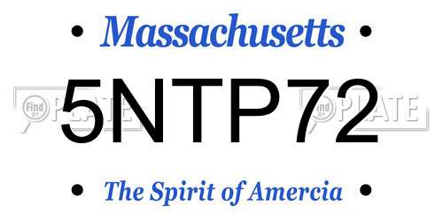 5NTP72 Massachusetts License Plate