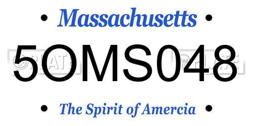 5OMS048 Massachusetts License Plate