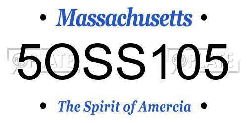 5OSS105 Massachusetts License Plate