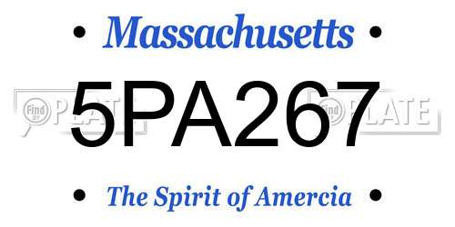 5PA267 Massachusetts License Plate