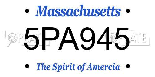 5PA945 Massachusetts License Plate