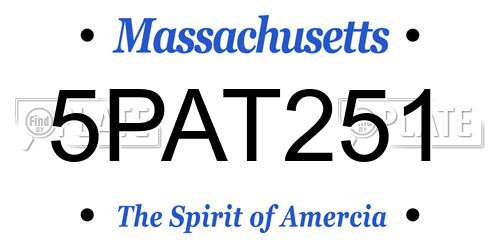 5PAT251 Massachusetts License Plate