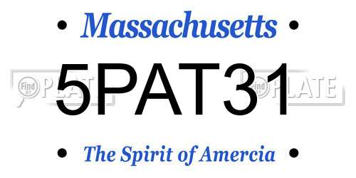 5PAT31 Massachusetts License Plate