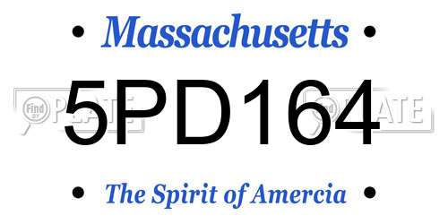 5PD164 Massachusetts License Plate