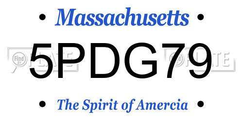 5PDG79 Massachusetts License Plate