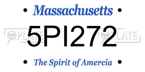 5PI272 Massachusetts License Plate