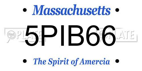 5PIB66 Massachusetts License Plate