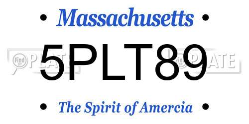 5PLT89 Massachusetts License Plate