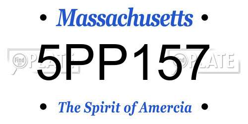 5PP157 Massachusetts License Plate