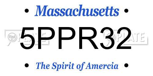 5PPR32 Massachusetts License Plate