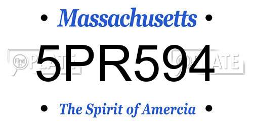 5PR594 Massachusetts License Plate