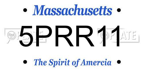 5PRR11 Massachusetts License Plate