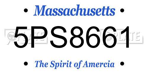 5PS8661 Massachusetts License Plate