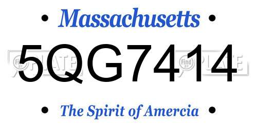 5QG7414 Massachusetts License Plate