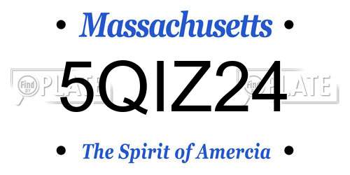5QIZ24 Massachusetts License Plate