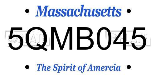 5QMB045 Massachusetts License Plate