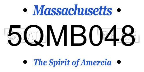 5QMB048 Massachusetts License Plate