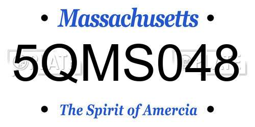 5QMS048 Massachusetts License Plate