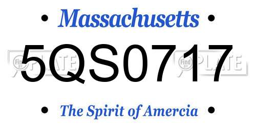 5QS0717 Massachusetts License Plate