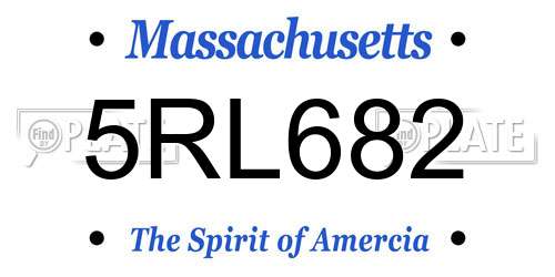 5RL682 Massachusetts License Plate