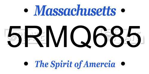 5RMQ685 Massachusetts License Plate