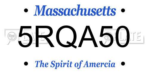 5RQA50 Massachusetts License Plate