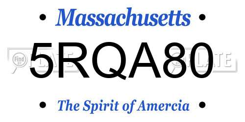 5RQA80 Massachusetts License Plate