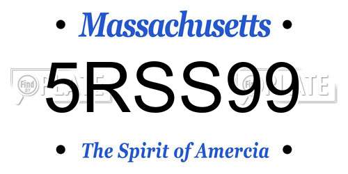 5RSS99 Massachusetts License Plate