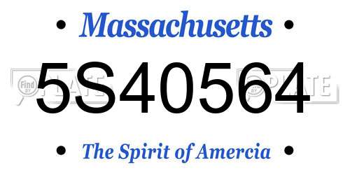 5S40564 Massachusetts License Plate