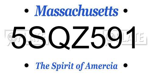 5SQZ591 Massachusetts License Plate