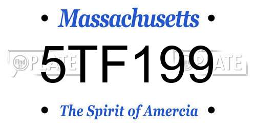 5TF199 Massachusetts License Plate