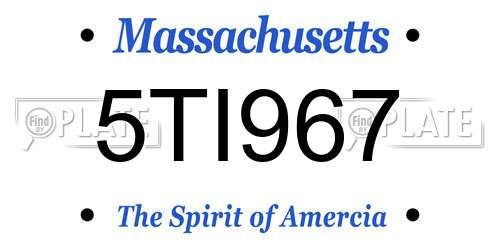 5TI967 Massachusetts License Plate