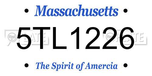 5TL1226 Massachusetts License Plate
