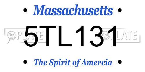 5TL131 Massachusetts License Plate