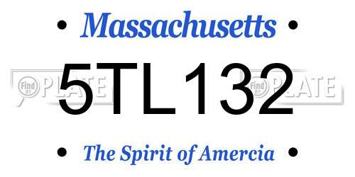 5TL132 Massachusetts License Plate