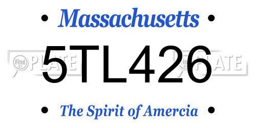 5TL426 Massachusetts License Plate