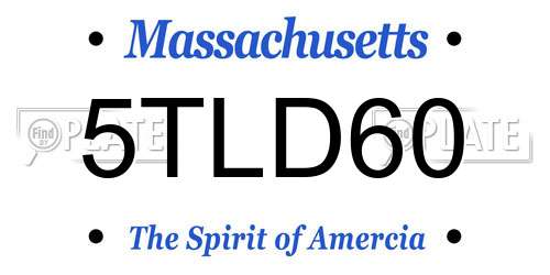 5TLD60 Massachusetts License Plate