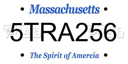 5TRA256 Massachusetts License Plate