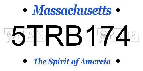 5TRB174 Massachusetts License Plate