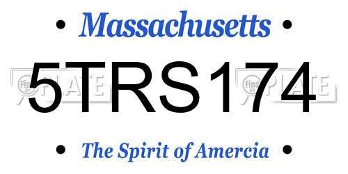 5TRS174 Massachusetts License Plate