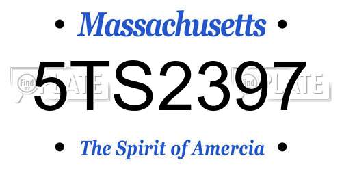 5TS2397 Massachusetts License Plate