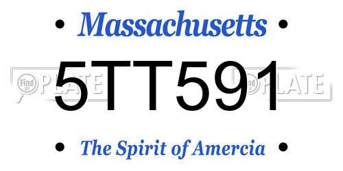 5TT591 Massachusetts License Plate