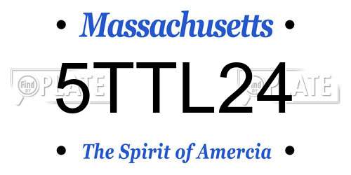 5TTL24 Massachusetts License Plate