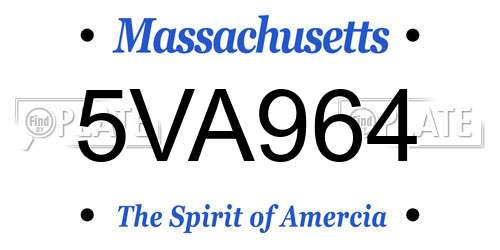 5VA964 Massachusetts License Plate