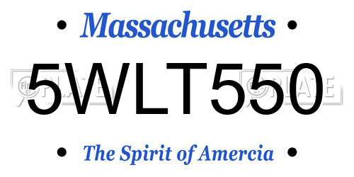 5WLT550 Massachusetts License Plate