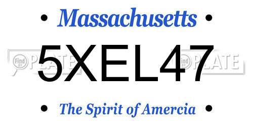 5XEL47 Massachusetts License Plate