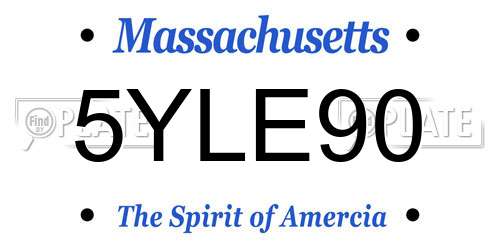 5YLE90 Massachusetts License Plate